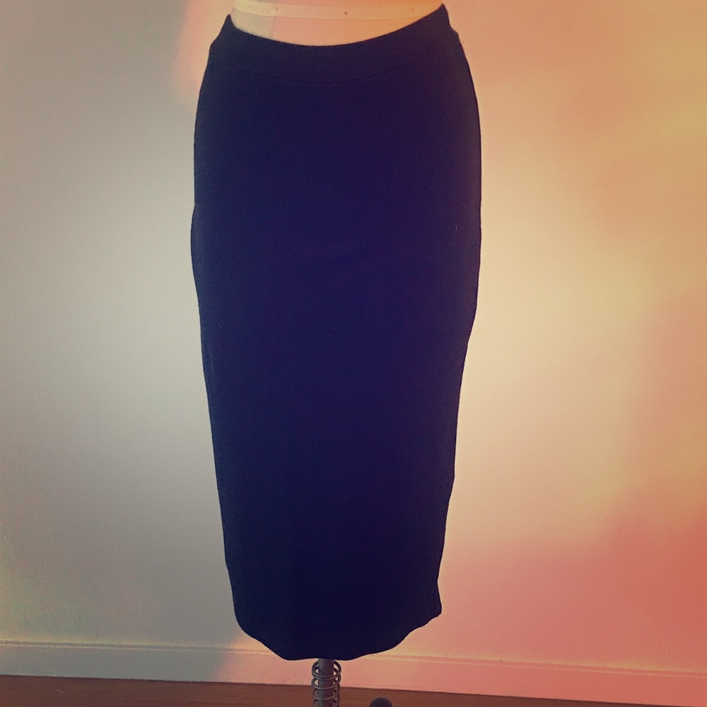 Rachel Pally Heavy Gauge Knit Black Pencil Skirt S
